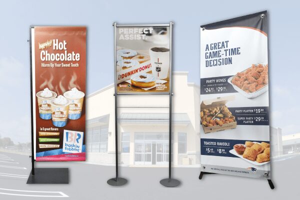 Promotional Retail Banners & Standees provided by Albert Basse Associates located in Stoughton, MA
