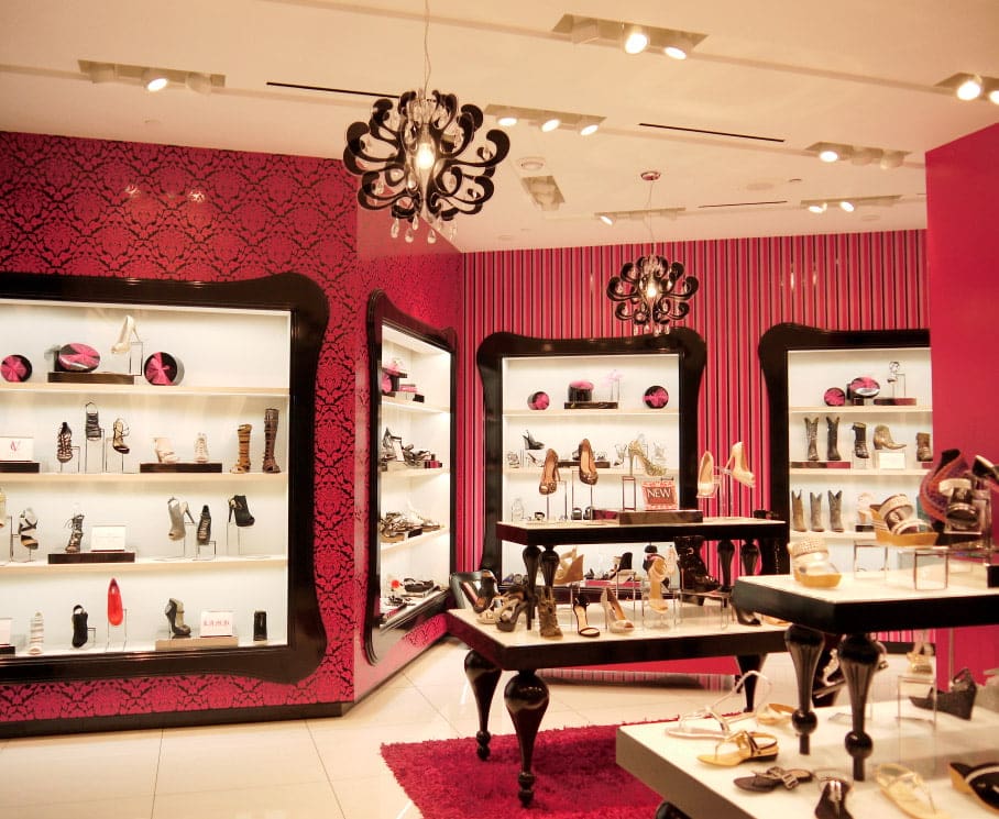 Black Flash Wall Coverings for Designer Retail Space by Albert Basse Associates located in Stoughton, MA